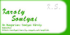 karoly somlyai business card